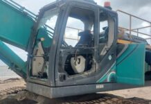 Excavators smashed at Mouth