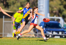 Junior girls in action