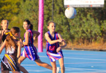 Junior netballers take court