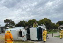 Rubbish truck rolls on Hindmarsh Island