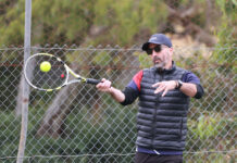 Senior Tennis Action