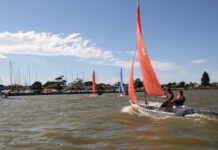 School sailing action